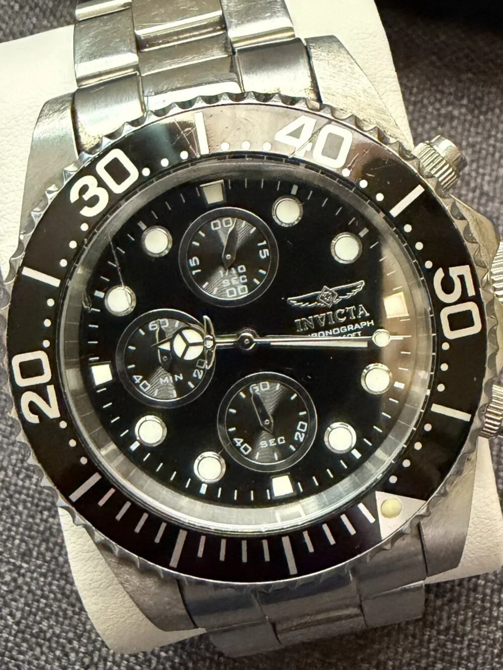 Invicta 1768 Black Pro Diver Chronograph Quartz Watch